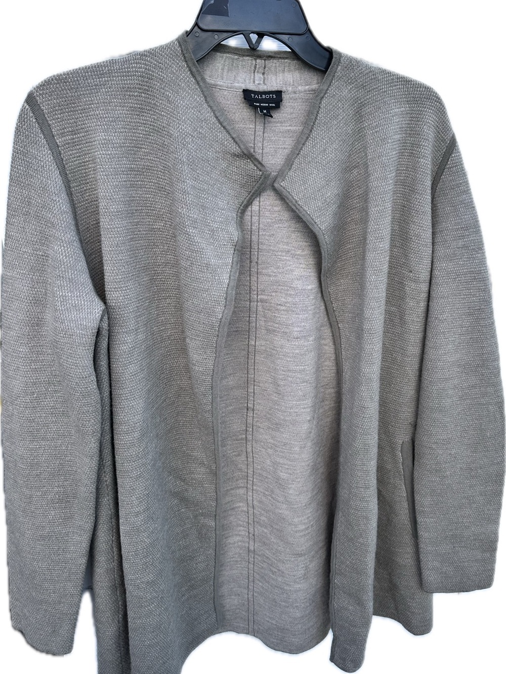Talbots Merino Wool Open-Front Cardigan - Picture 2 of 6